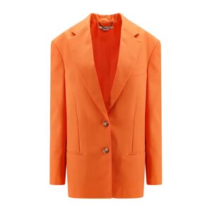 Stella McCartney , Orange Single-Breasted Blazer ,Orange female, Sizes: XS, M, S