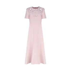 Valentino Garavani , Gray Rose Laser-Cut Maxi Dress ,Pink female, Sizes: XS