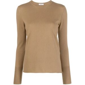 Salvatore Ferragamo , Luxury Cashmere Round Neck Sweater ,Beige female, Sizes: L, M