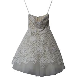 Oscar De La Renta Pre-owned , Pre-owned Nylon dresses ,White female, Sizes: S