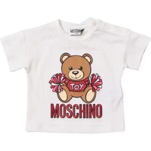 Moschino , White Teddy Embroidered T-shirt ,White female, Sizes: 18 M, 2 Y