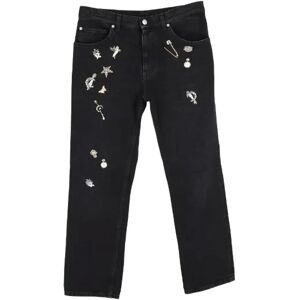 Alexander McQueen Pre-owned , Pre-owned Cotton jeans ,Black female, Sizes: L