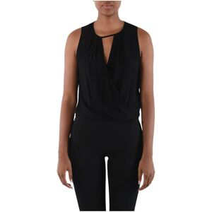 Patrizia Pepe , Crossed Viscose Top ,Black female, Sizes: XS, M, XL, S, L