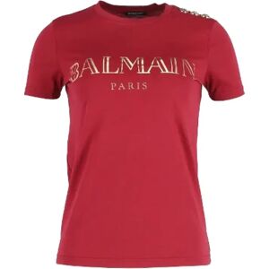 Balmain Pre-owned , Pre-owned Cotton tops ,Red female, Sizes: XS