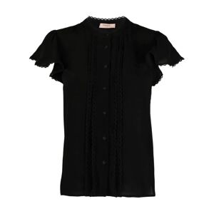 Twinset , Short sleeve shirt ,Black female, Sizes: XS, S