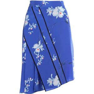 N21 , Blue Floral Print Asymmetric Skirt ,Blue female, Sizes: L