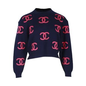 Chanel Vintage , Pre-owned Wool tops ,Multicolor female, Sizes: XS
