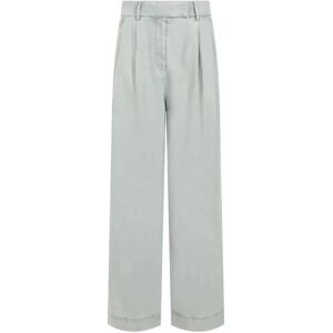 Giorgio Armani , Block Grey Wide Leg Pants ,Blue female, Sizes: 2XS, XS