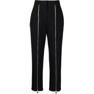 Alexander McQueen , Tailored Wool Pants with Decorative Zipper Details ,Black female, Sizes: S