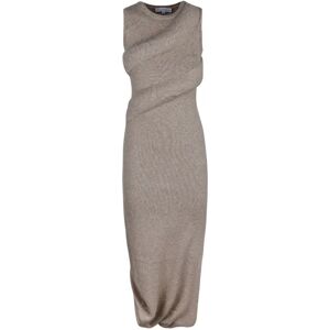 JW Anderson , Beige Padded Twisted Tank Dress ,Beige female, Sizes: 2XS