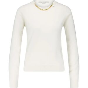 Stella McCartney , Falabella Chain Crew Neck Jumper ,Beige female, Sizes: M, L, XL