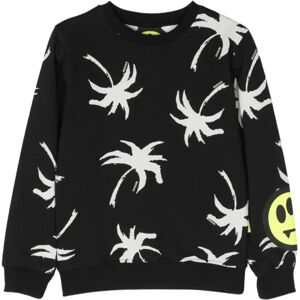 Barrow , Black Palm Print Sweater ,Black unisex, Sizes: 12 Y, 8 Y