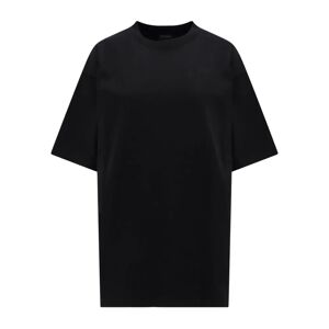 Balenciaga , Rhinestone Back Logo T-Shirt ,Black female, Sizes: S, 2XS