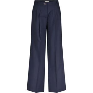 Kiltie , High-Waist Wide-Leg Wool Trousers ,Blue female, Sizes: XL