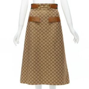 Gucci Vintage , Pre-owned Fabric Pants-Shorts-Skirts ,Brown female, Sizes: 2XS