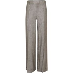 Brunello Cucinelli , Womens Clothing Trousers Brown Ss24 ,Brown female, Sizes: 3XS, XS