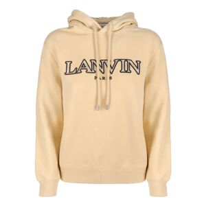 Lanvin , Beige Sweatshirt - Regular Fit - Cold Weather - 100% Cotton ,Beige female, Sizes: XS