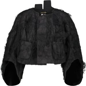 Comme des Garçons , Textured Tulle Cropped Jacket ,Black female, Sizes: M, XS, S