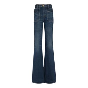 Balmain , Flared denim jeans ,Blue female, Sizes: L, M
