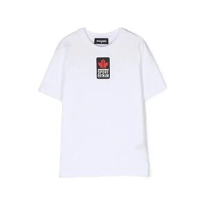 Dsquared2 , T-shirts and Polos White ,White unisex, Sizes: 8 Y