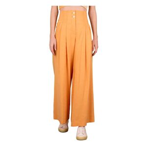Forte Forte , Flawed intertwining trousers in viscose ,Orange female, Sizes: XS, S, M