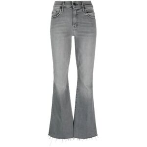 Mother , Grey Stretch Cotton Jeans with Straight Leg ,Gray female, Sizes: W24