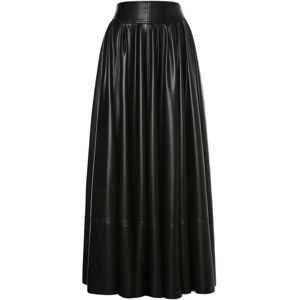 Philosophy di Lorenzo Serafini , Coated Fabric Maxi Skirt ,Black female, Sizes: S