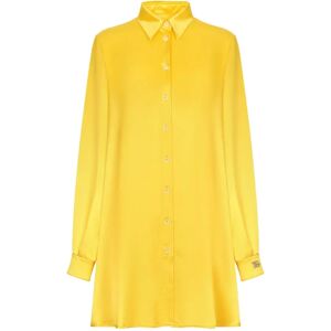 Dolce & Gabbana , silk satin shirt ,Yellow female, Sizes: XS, S