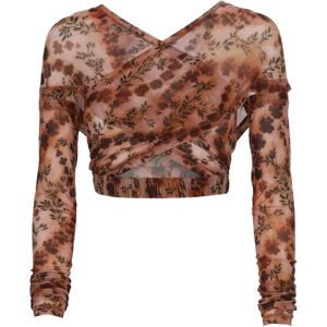 Knwls , Knwls Top ,Brown female, Sizes: XS