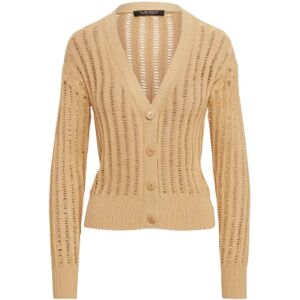 Ralph Lauren , Phahya long sleeve cardigan ,Beige female, Sizes: L, M, S