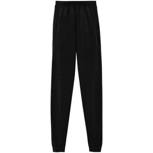 Saint Laurent , Black Wool Knit Leggings with Elastic Waistband and Ankle Cuffs ,Black female, Sizes: S