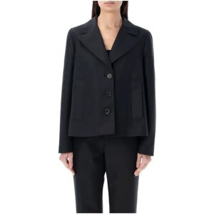 Marni , Black A-Line Cady Blazer ,Black female, Sizes: XS