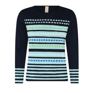 Skovhuus , Striped Dotted Pullover Blouse Blue/Mint ,Multicolor female, Sizes: XL, M, 2XL