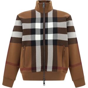 Burberry , Jaxon Sweatshirt with Archivio Check Pattern ,Brown female, Sizes: L