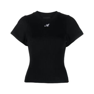 Axel Arigato , Script A Cotton T-Shirt ,Black female, Sizes: L, M