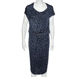 Armani Pre-owned , Pre-owned Silk dresses ,Blue female, Sizes: L