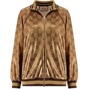 Gucci , Brown Jacket Aw23, Elastane Polyamide ,Brown female, Sizes: S