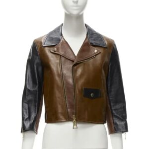 Louis Vuitton Vintage , Pre-owned Leather outerwear ,Brown female, Sizes: XS