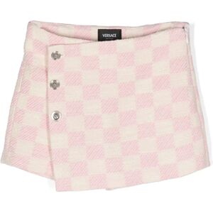 Versace , Kids Pink Shorts with Decorative Buttons ,Pink female, Sizes: 10 Y, 8 Y, 12 Y, 14 Y