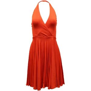 Ralph Lauren Pre-owned , Pre-owned Viscose dresses ,Orange female, Sizes: S