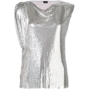 Paco Rabanne , Rabanne Top Silver ,Gray female, Sizes: S