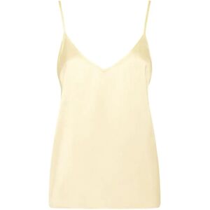 MVP wardrobe , V-neck Ribaud Tank Top ,Beige female, Sizes: XS, M, 2XS, S