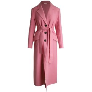 Miu Miu Pre-owned , Pre-owned Wool outerwear ,Pink female, Sizes: L