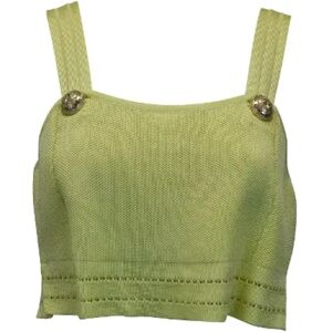 Balmain Pre-owned , Pre-owned Fabric tops ,Green female, Sizes: M