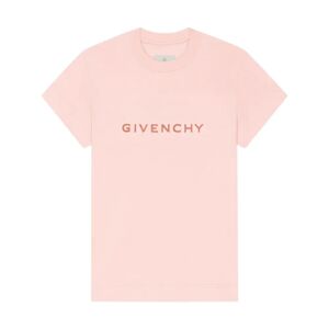 Givenchy , Pink Crew Neck T-shirts and Polos ,Pink female, Sizes: S, M, XS