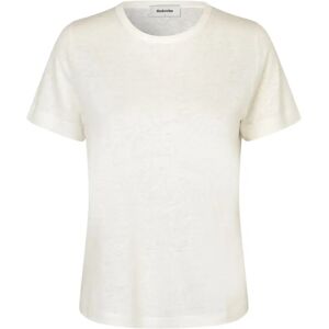 Modström , White Linen Basic T-shirt Holt ,White female, Sizes: XS, XL, L