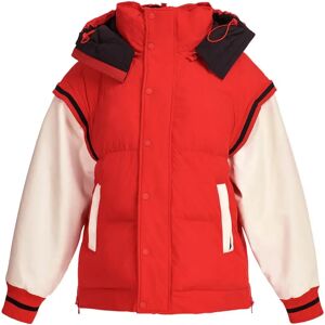 Essentiel Antwerp , Esstiel Antwerp Clasp RED Hooded Padded Jacket ,Red female, Sizes: XS, M