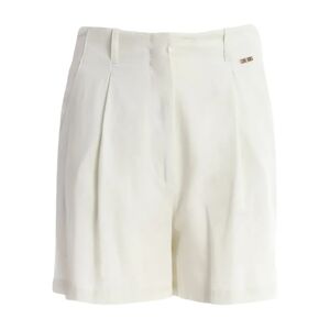 Fracomina , High-Waisted Shorts with Wide Belt ,White female, Sizes: XS, M, S, 2XS