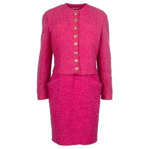 Valentino Vintage , Pre-owned Wool dresses ,Pink female, Sizes: M