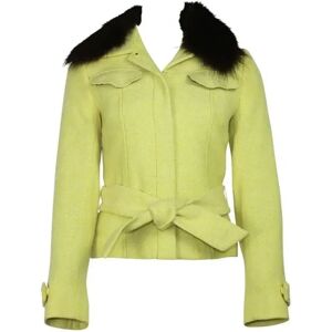 Dolce & Gabbana Pre-owned , Pre-owned Wool outerwear ,Yellow unisex, Sizes: M